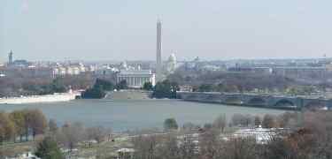 National Mall in winter haze